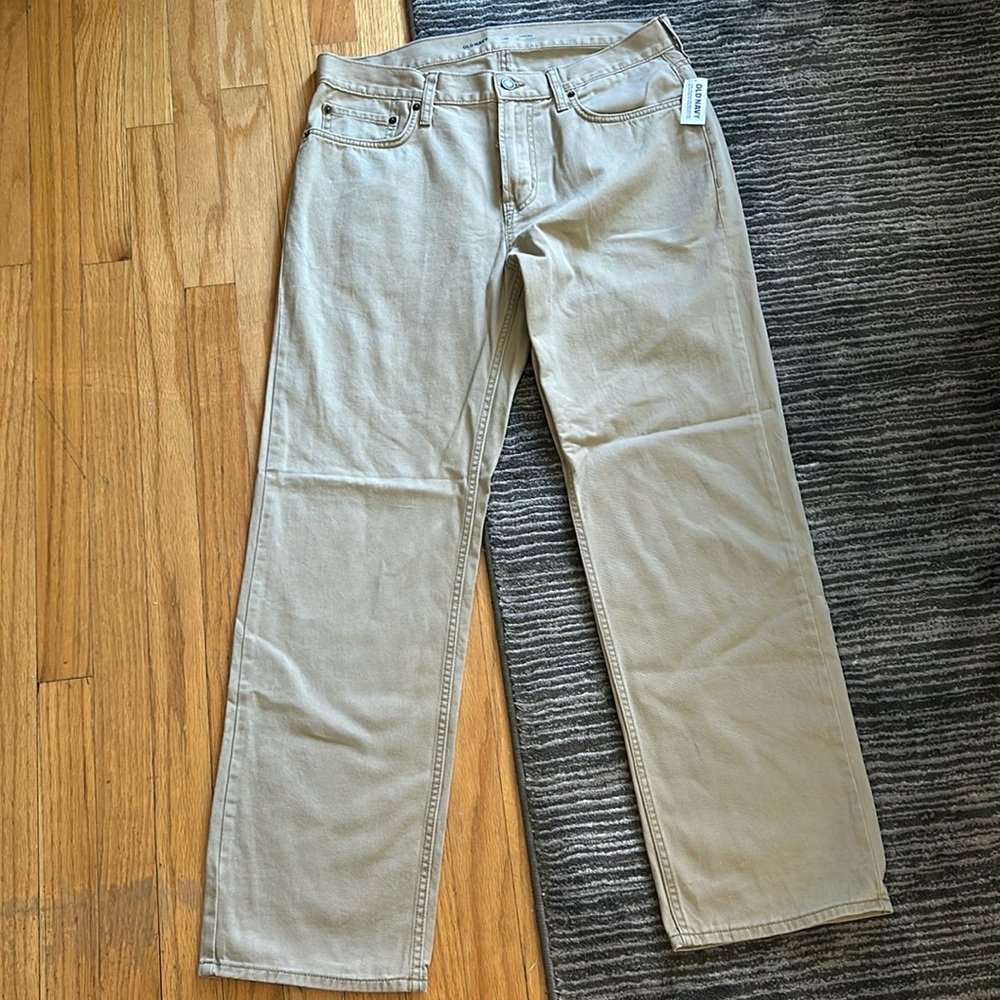 Tan lightweight old navy jeans
